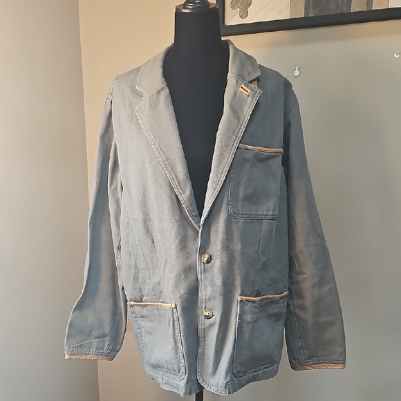 Orvis Other - Orvis Olive Drab Blazer Jacket with Tan Details Elbow Patches Lots Of Pockets!